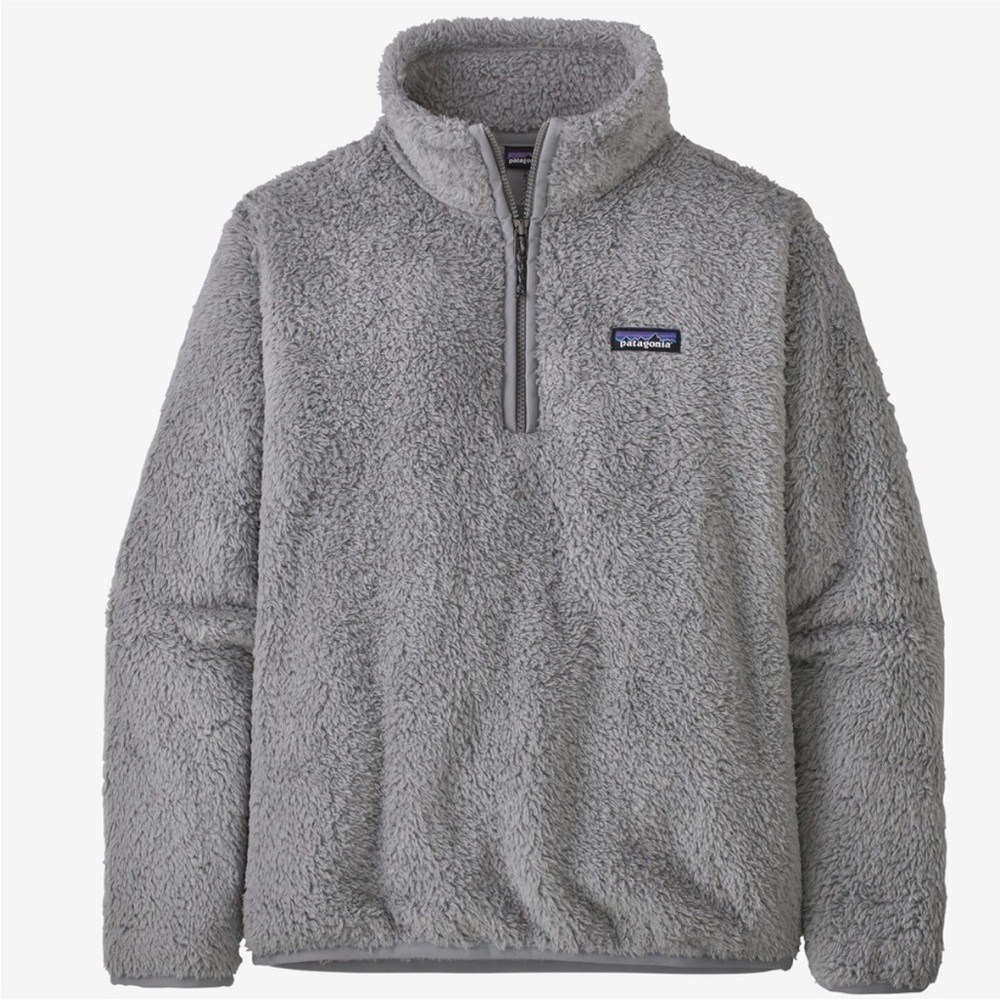 PATAGONIA | Los Gatos 1/4 Zip Fleece Fuzzy Collared Salt Grey Pullover - Picture 6 of 6